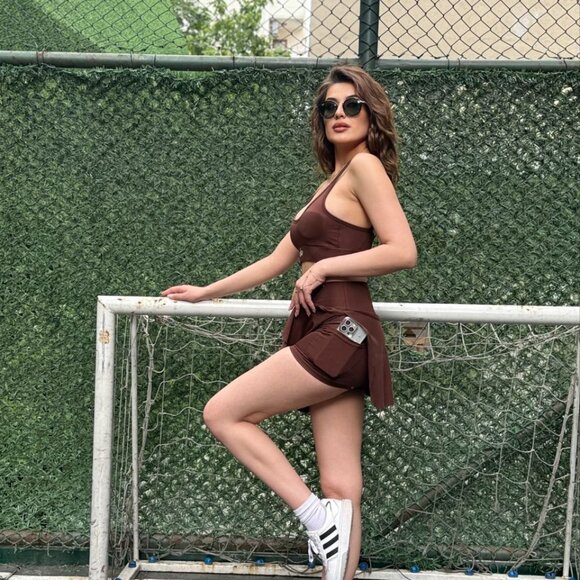 two-piece activewear set, Sporty Chic Tennis Set S,M,L,XL - Picture 1 of 5
